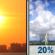 Tuesday: Sunny then Slight Chance Showers And Thunderstorms