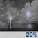 Tonight: A slight chance of showers and thunderstorms. Partly cloudy, with a low around 75. Heat index values as high as 103. West wind 3 to 8 mph. Chance of precipitation is 20%. New rainfall amounts less than a tenth of an inch possible. Tonight: Slight Chance Showers And Thunderstorms
