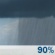 Monday: Rain showers before 5pm. Cloudy, with a high near 56. West wind 8 to 16 mph, with gusts as high as 29 mph. Chance of precipitation is 90%. New rainfall amounts between a quarter and half of an inch possible. Monday: Rain Showers